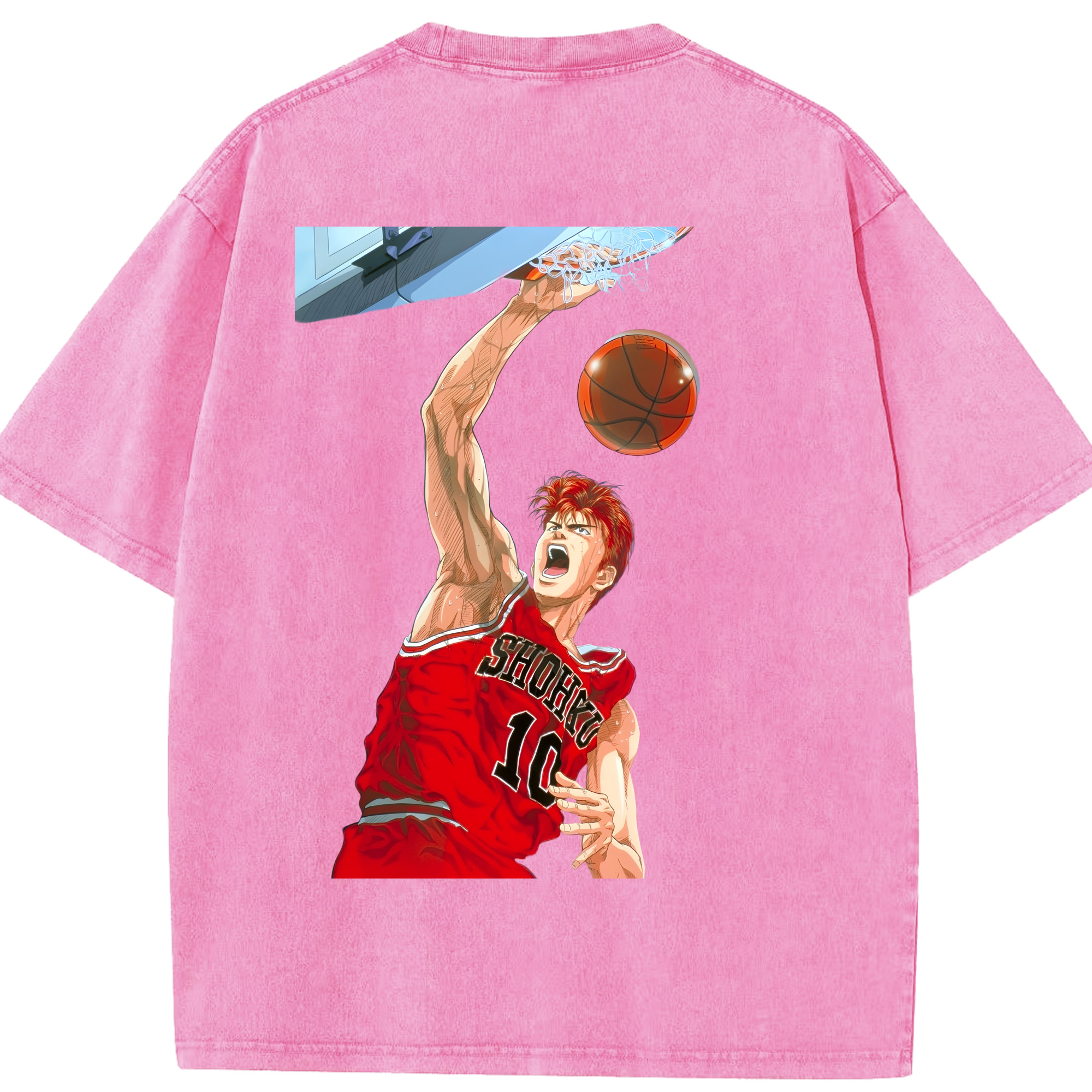 （画像用） SLAM DUNK／スラムダンク 綿100% ヴィンテージ風 半袖Tシャツ（背面プリント）